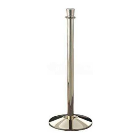 Lavi Industries Director Queueing Stanchion, 39"H Polished Brass Post 00-2110